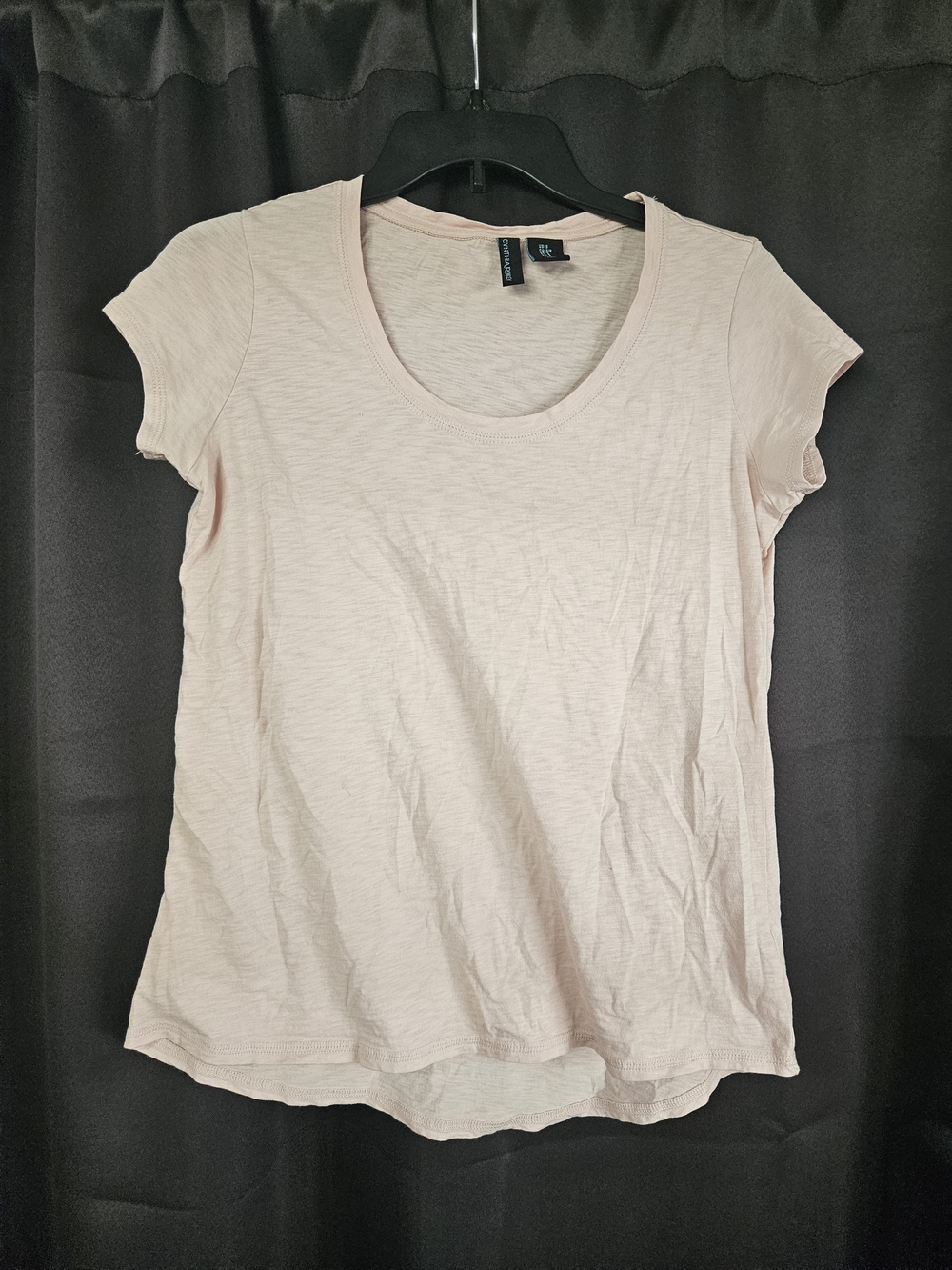 Cynthia Rowley Light Pink Scoop Neck Short Sleeve Tee